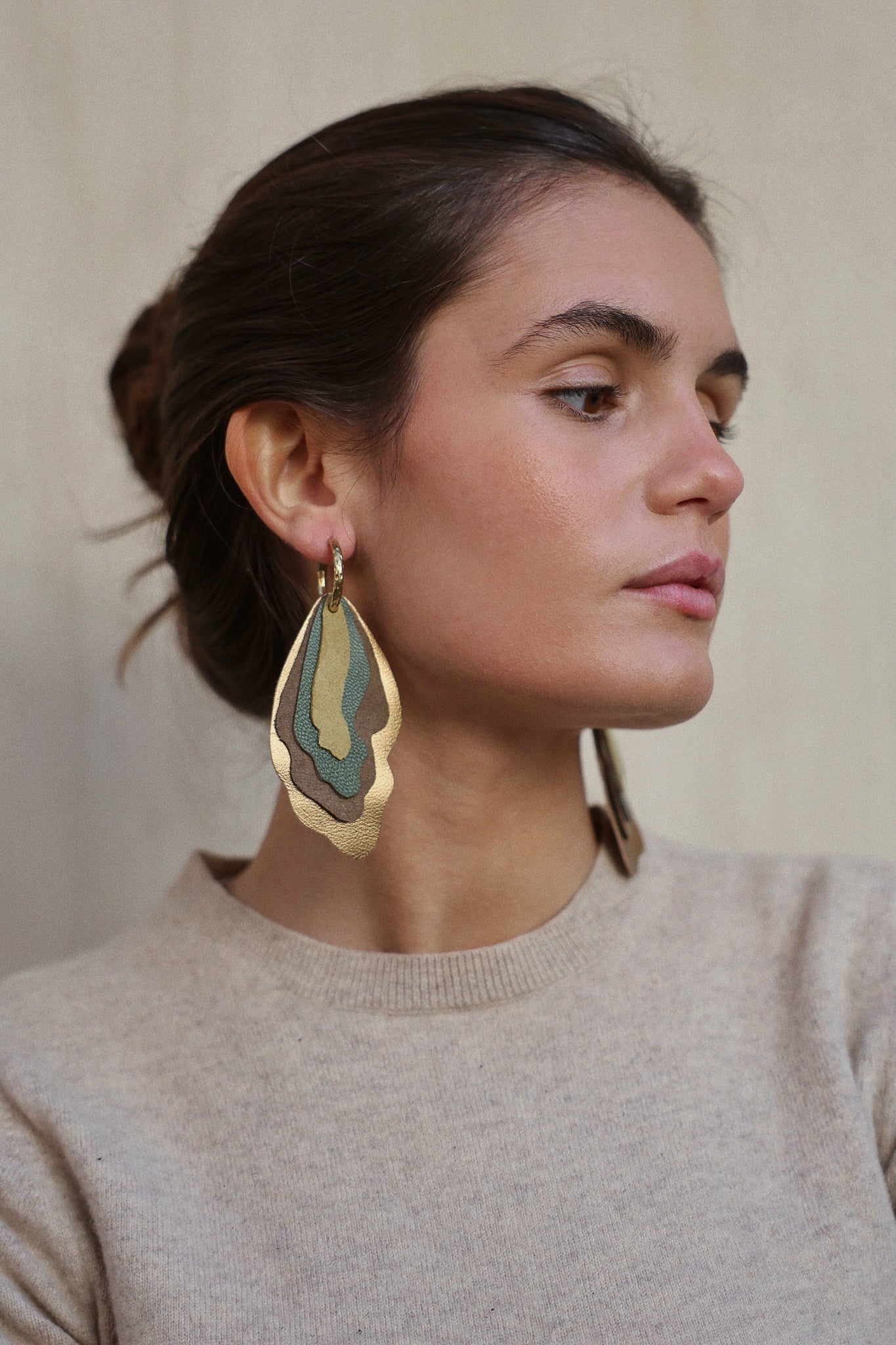 Pendiente Nenúfar Dorado