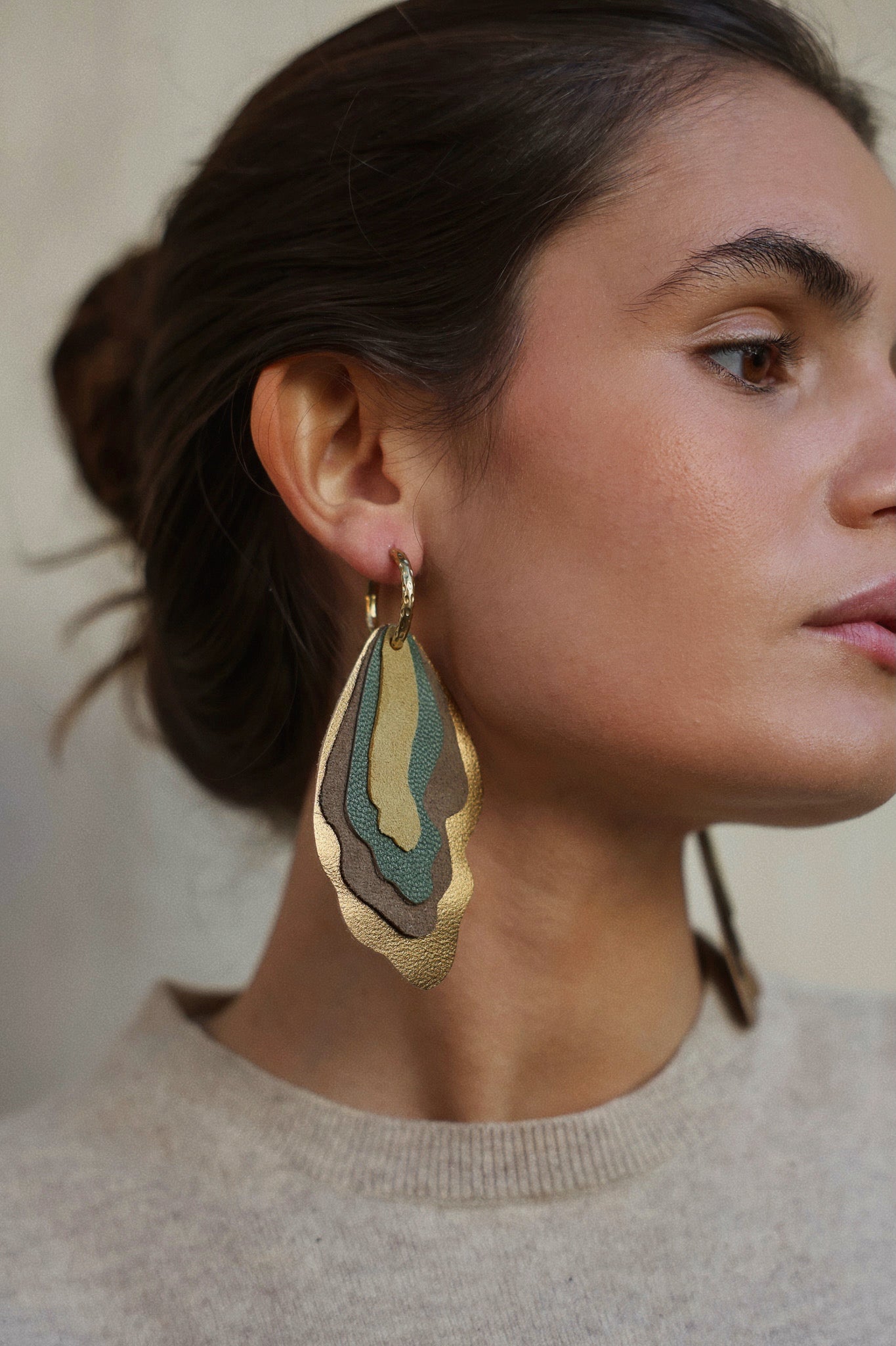 Pendiente Nenúfar Dorado