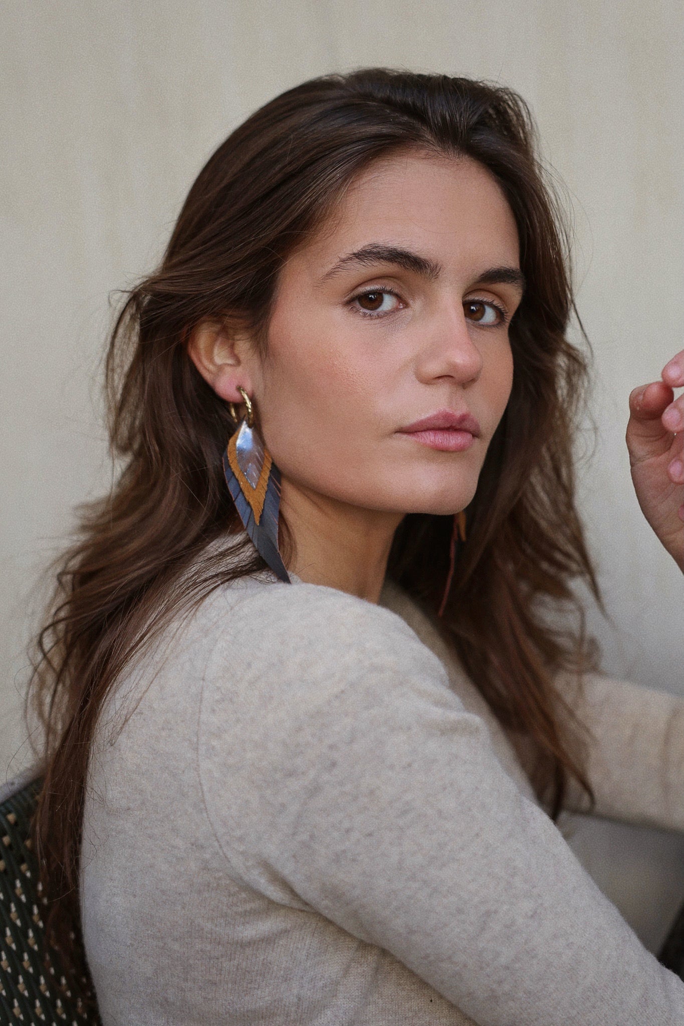 Pendiente Pluma Pequeño Acero