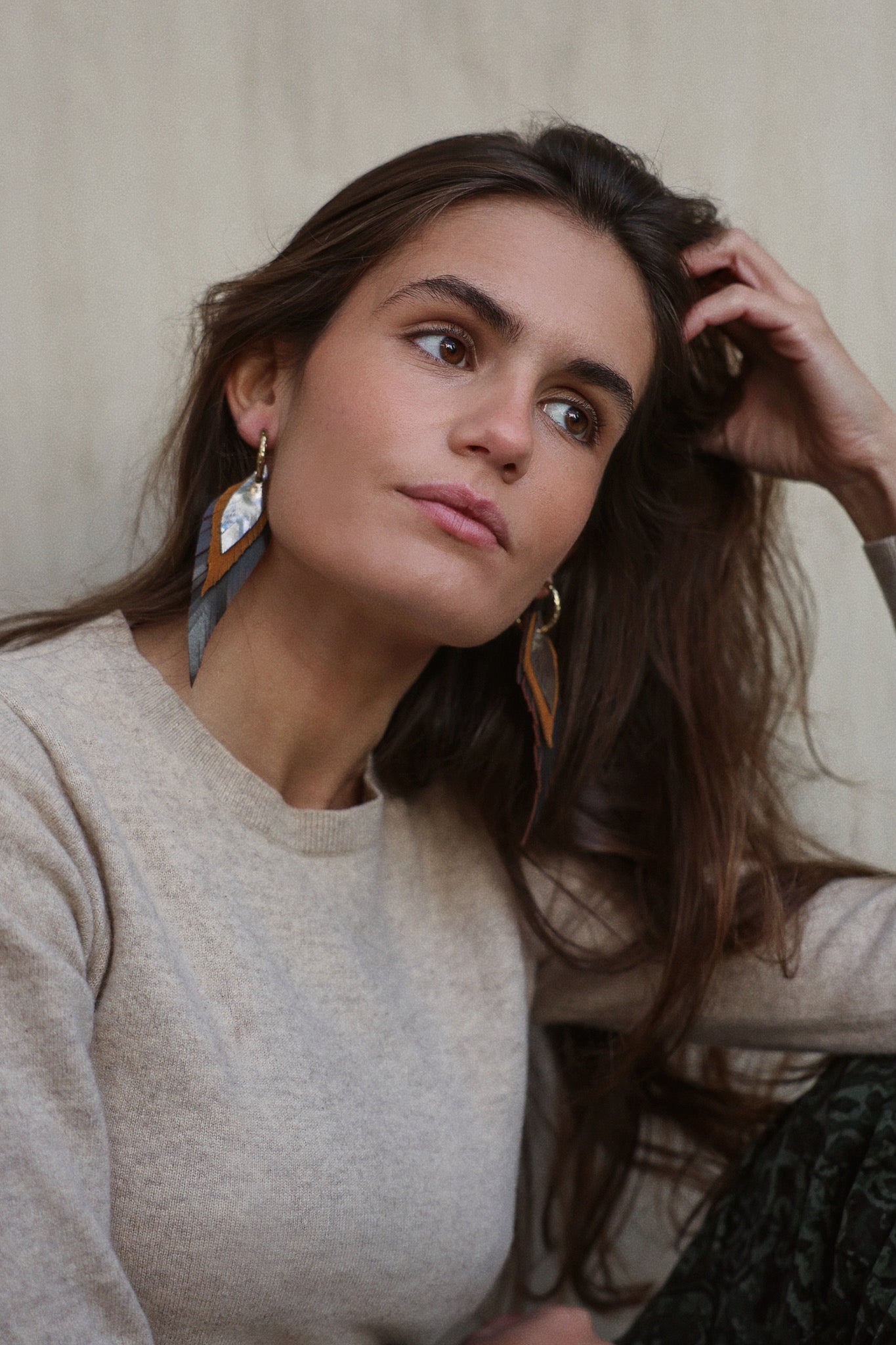 Pendiente Pluma Pequeño Acero