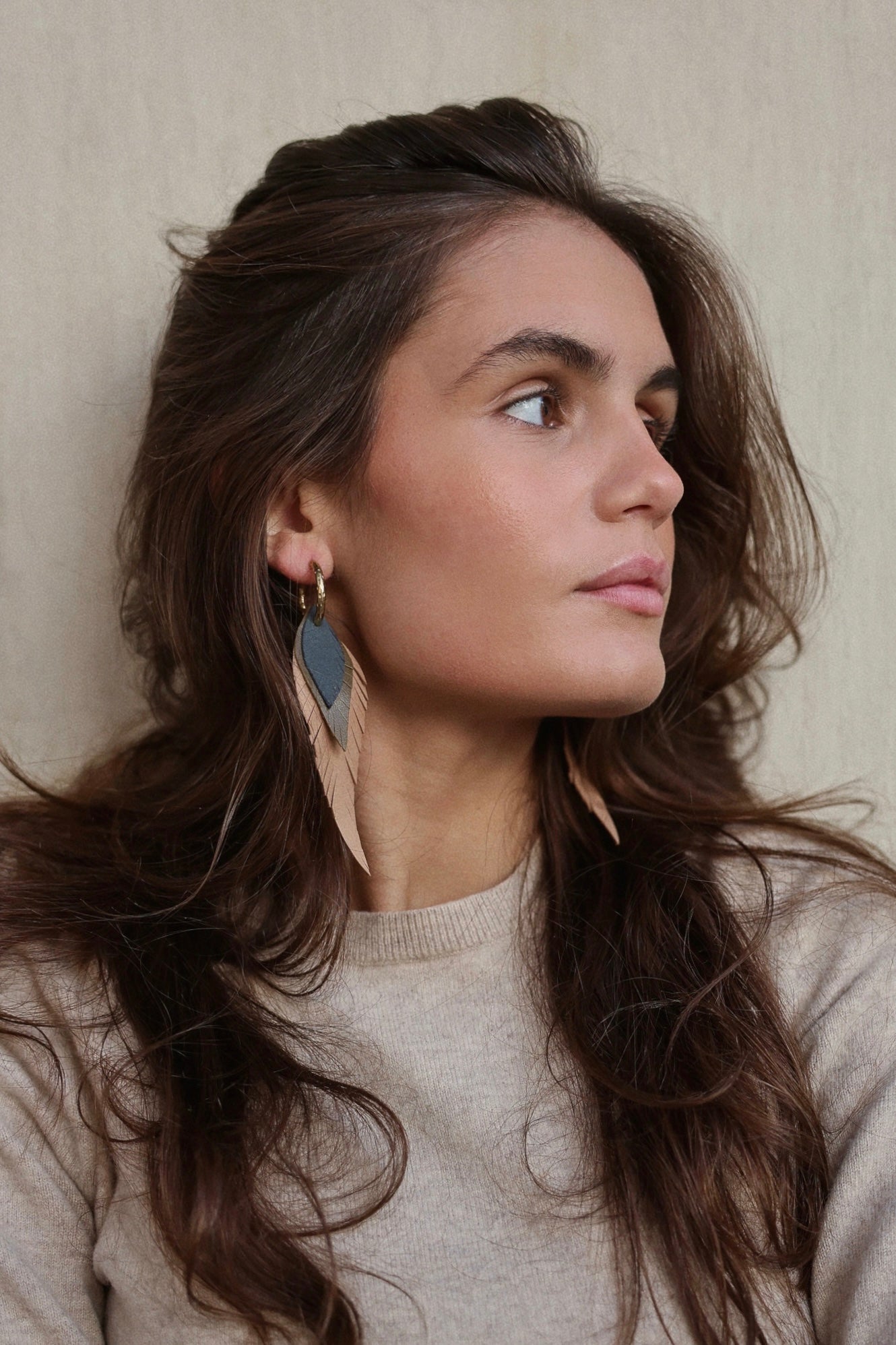 Pendiente Pluma Pequeño Nude