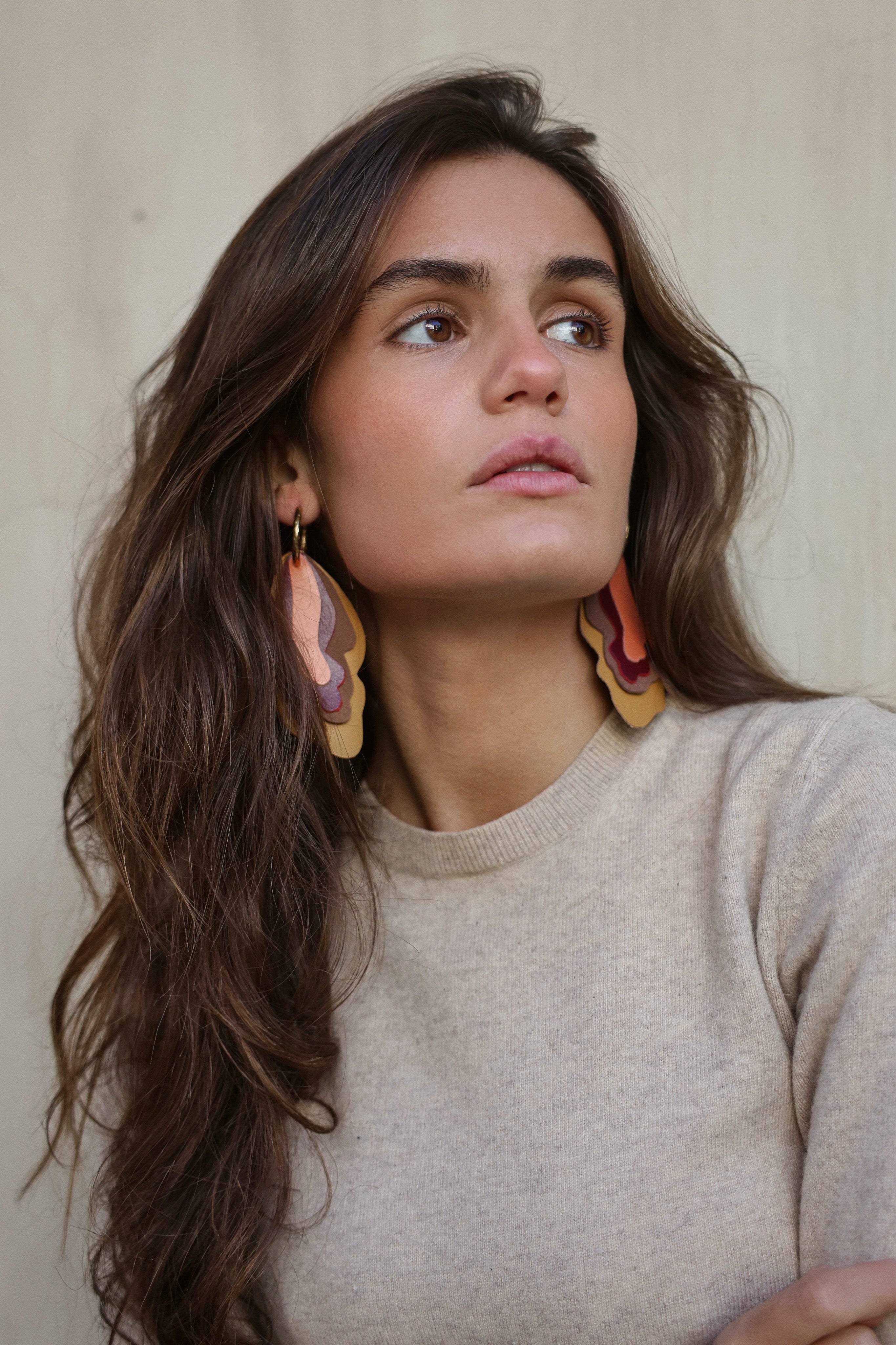 Pendiente Nenúfar Mostaza