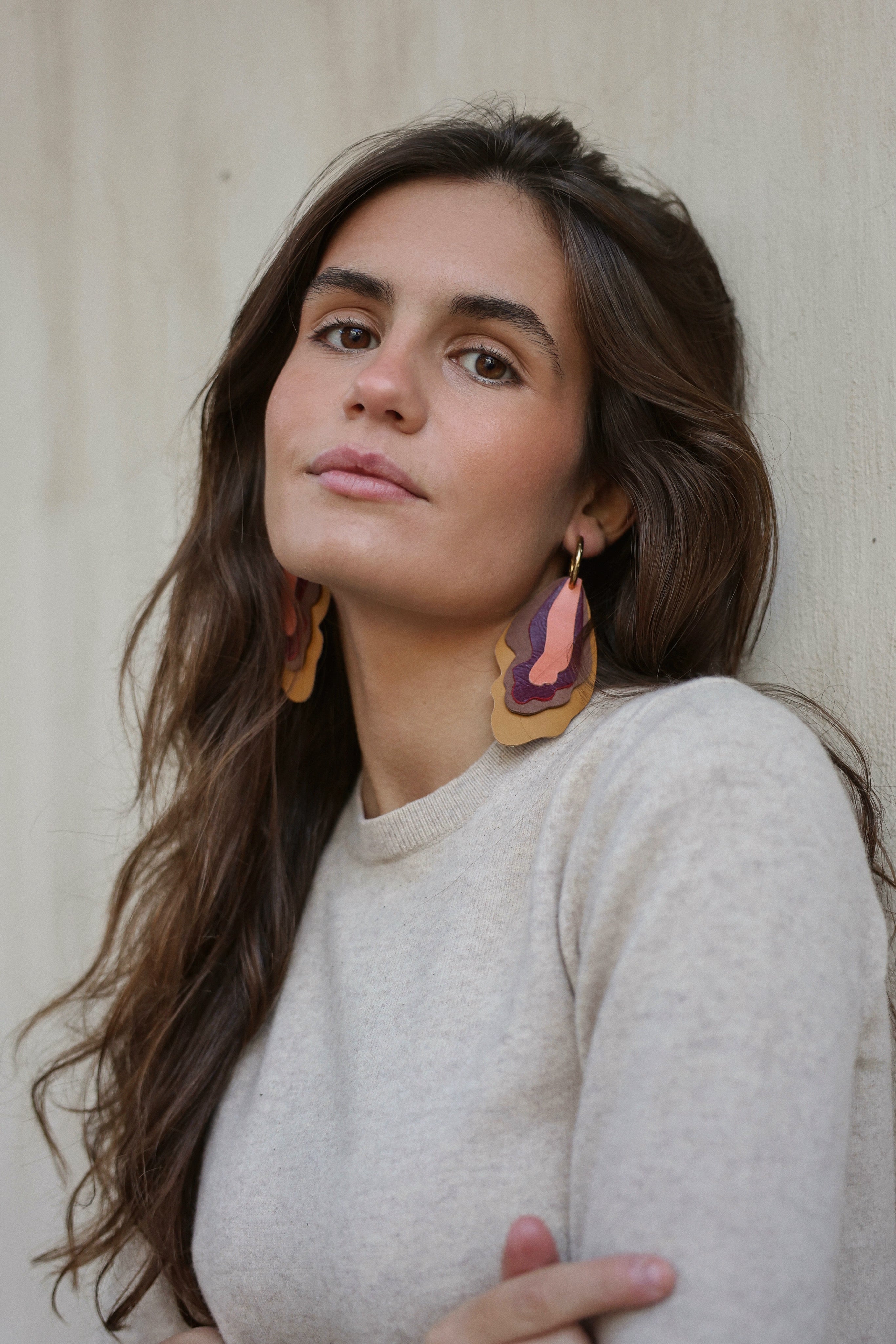 Pendiente Nenúfar Mostaza