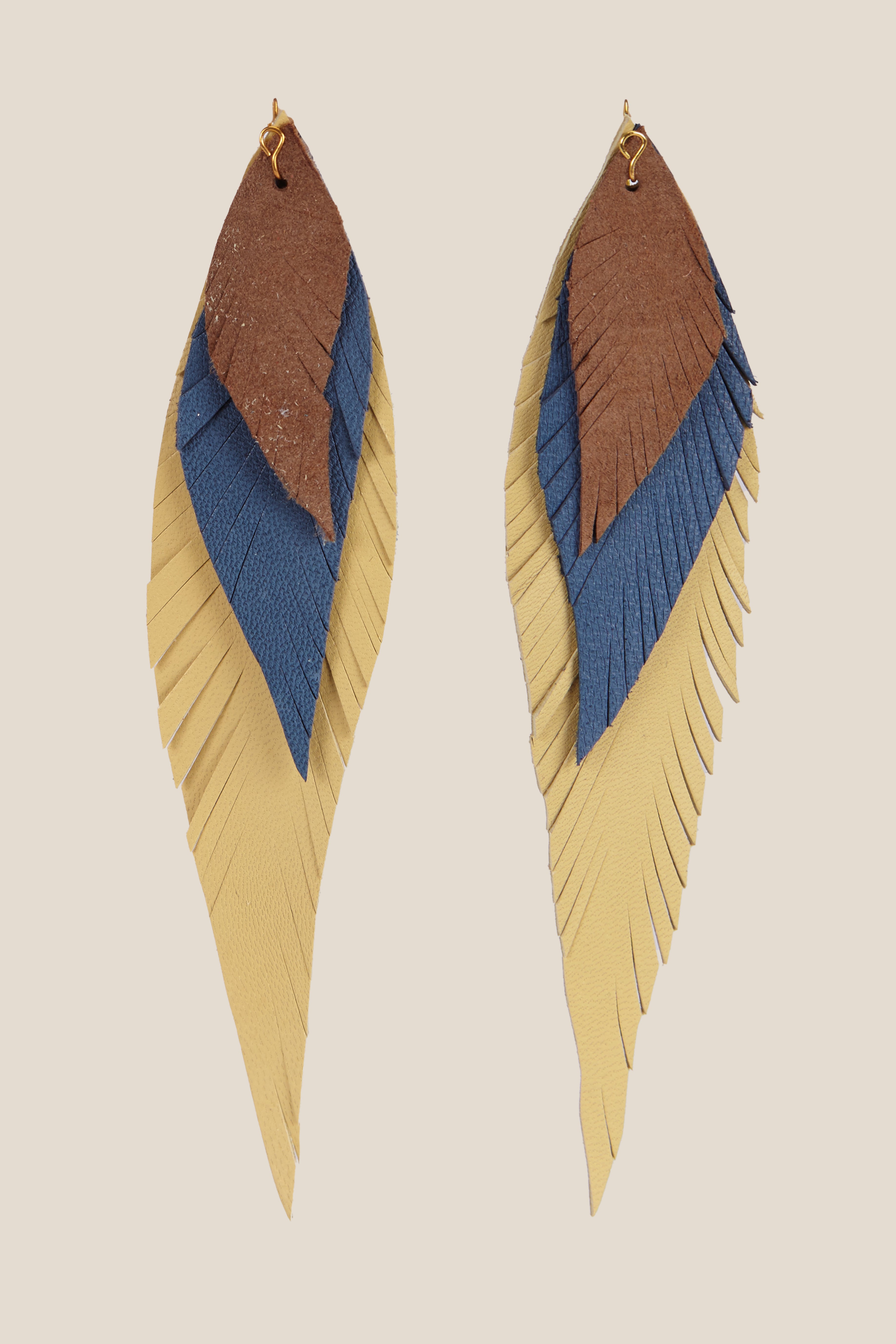 Large Mink Feather Earring