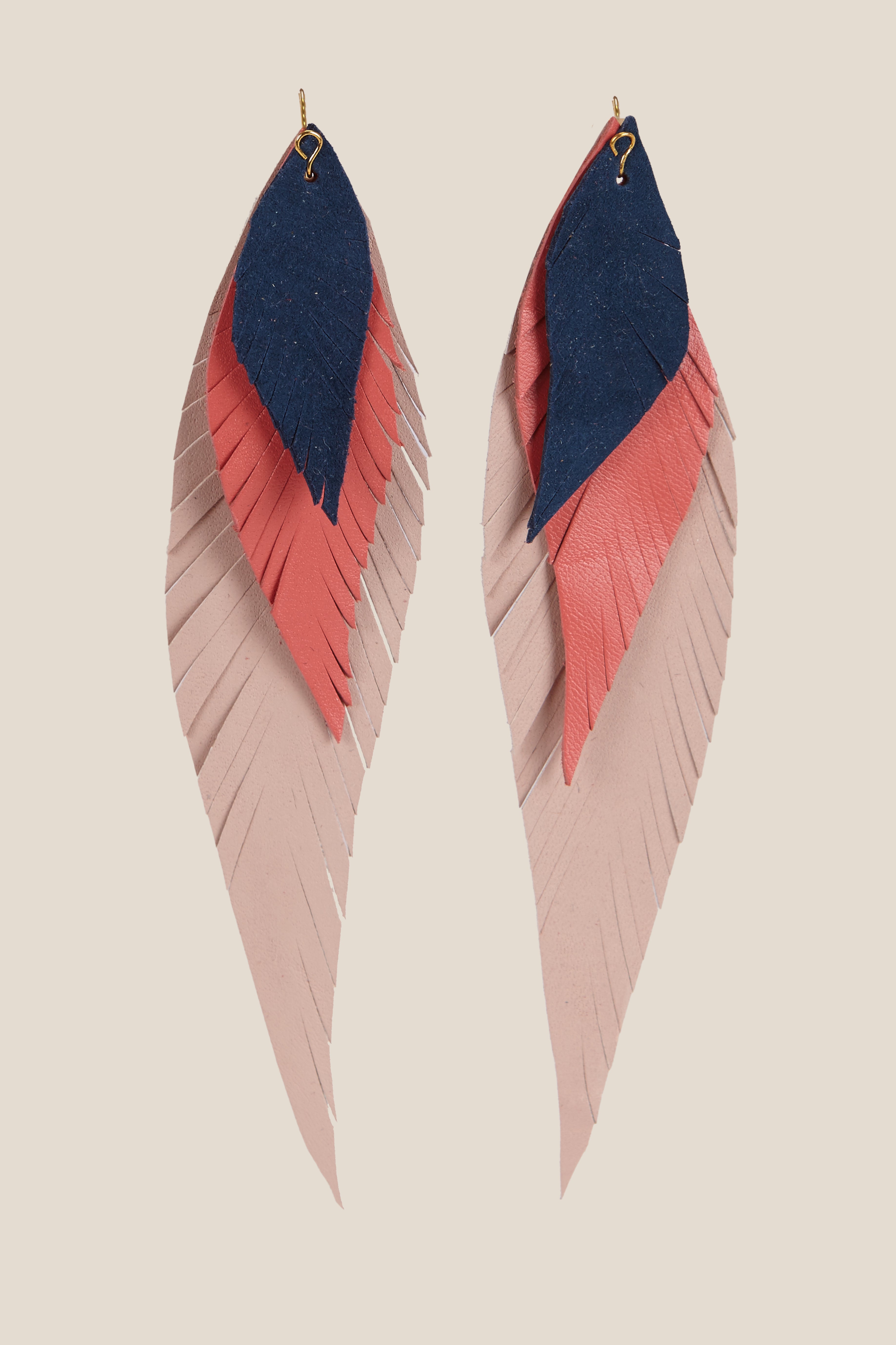 Large Mink Feather Earring