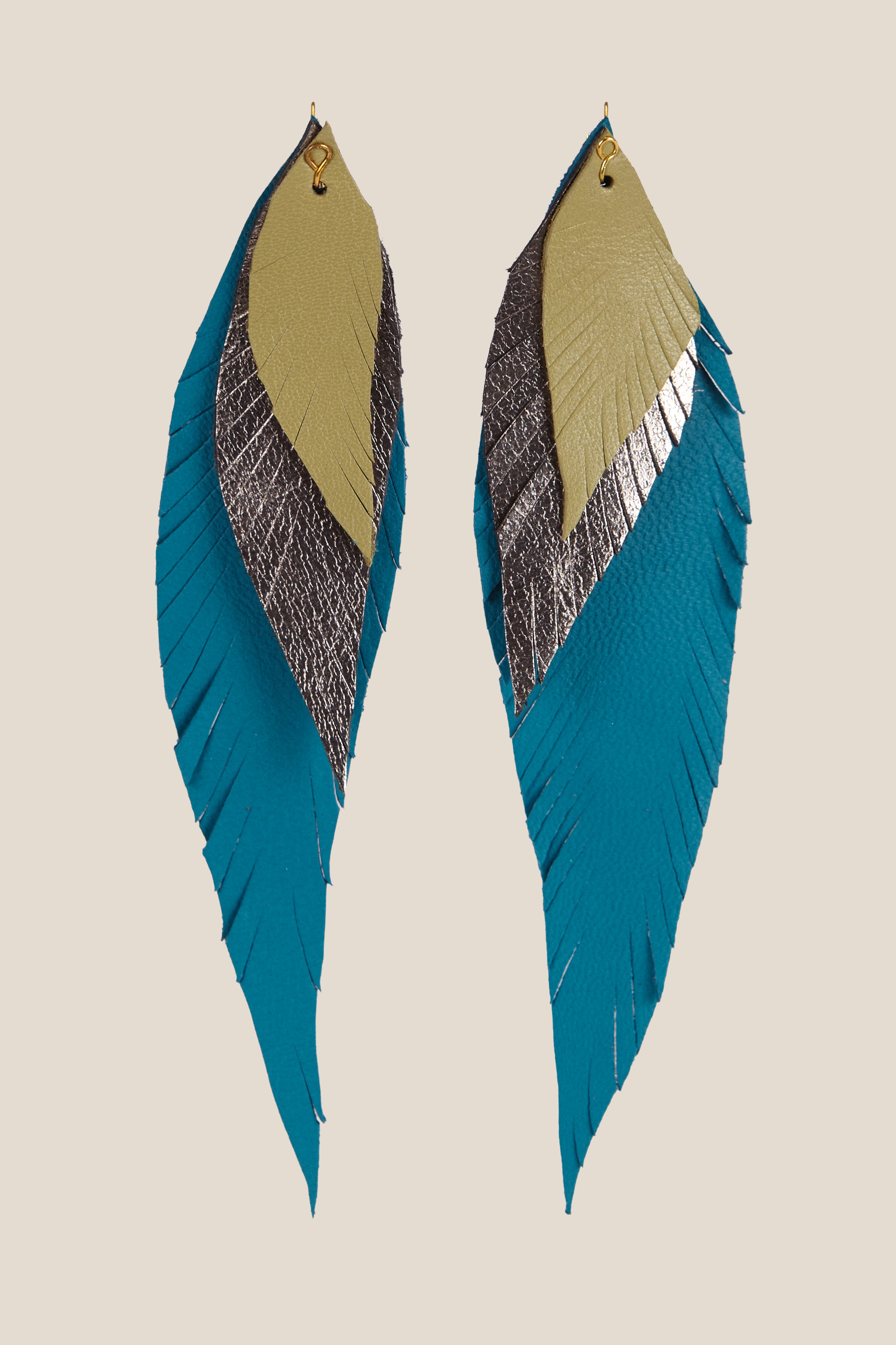 Large Mink Feather Earring