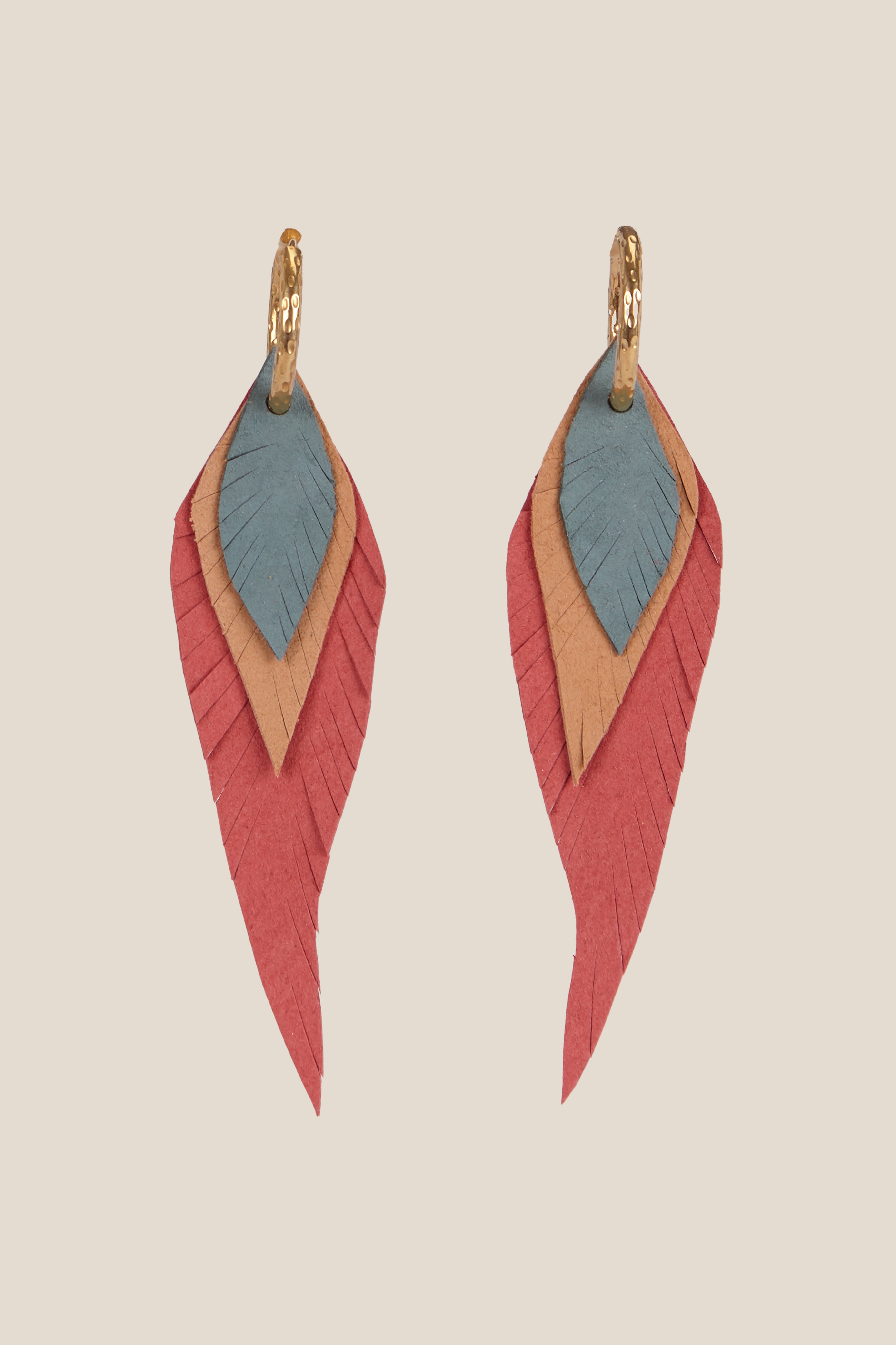 Small Purple Feather Earring
