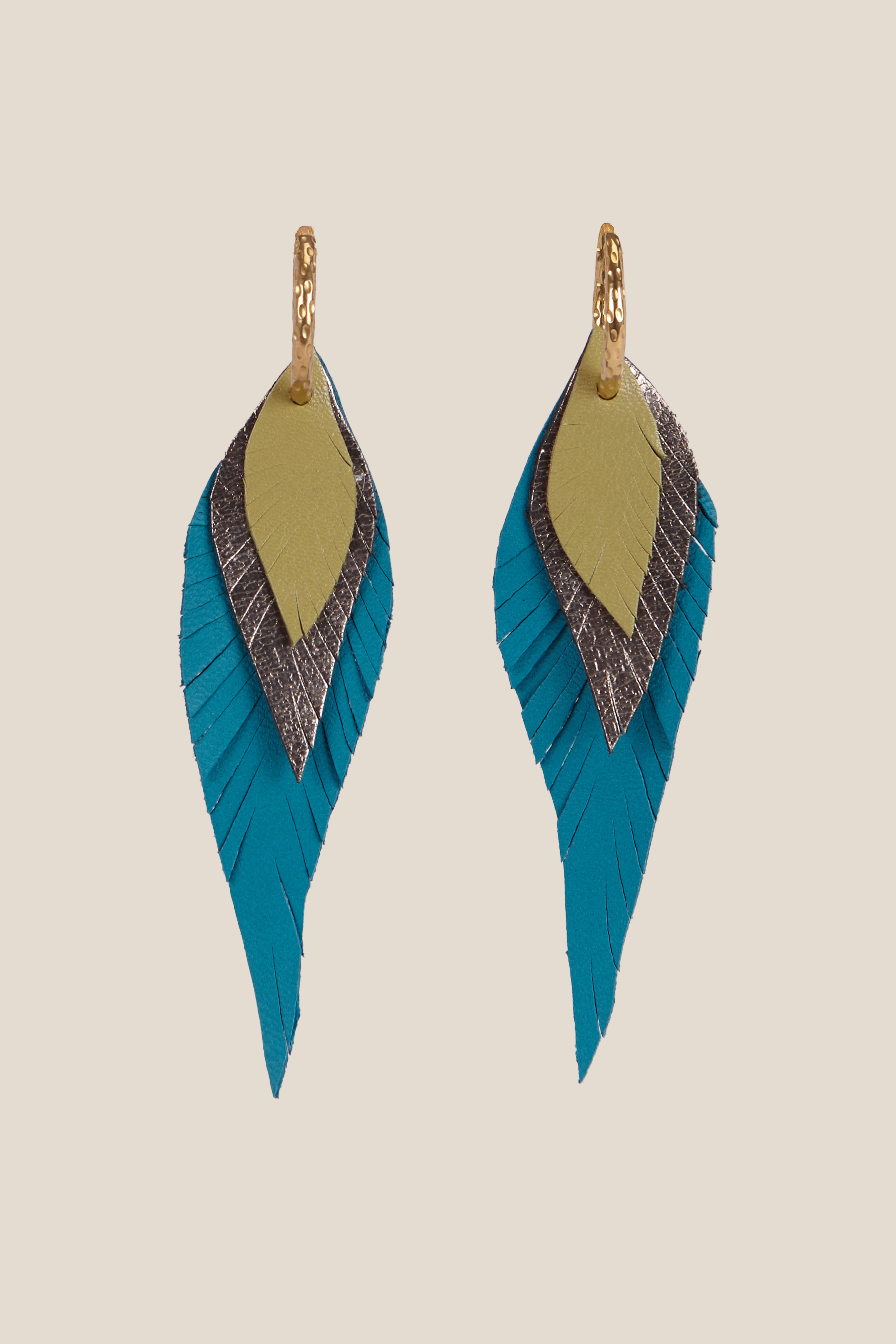 Small Purple Feather Earring