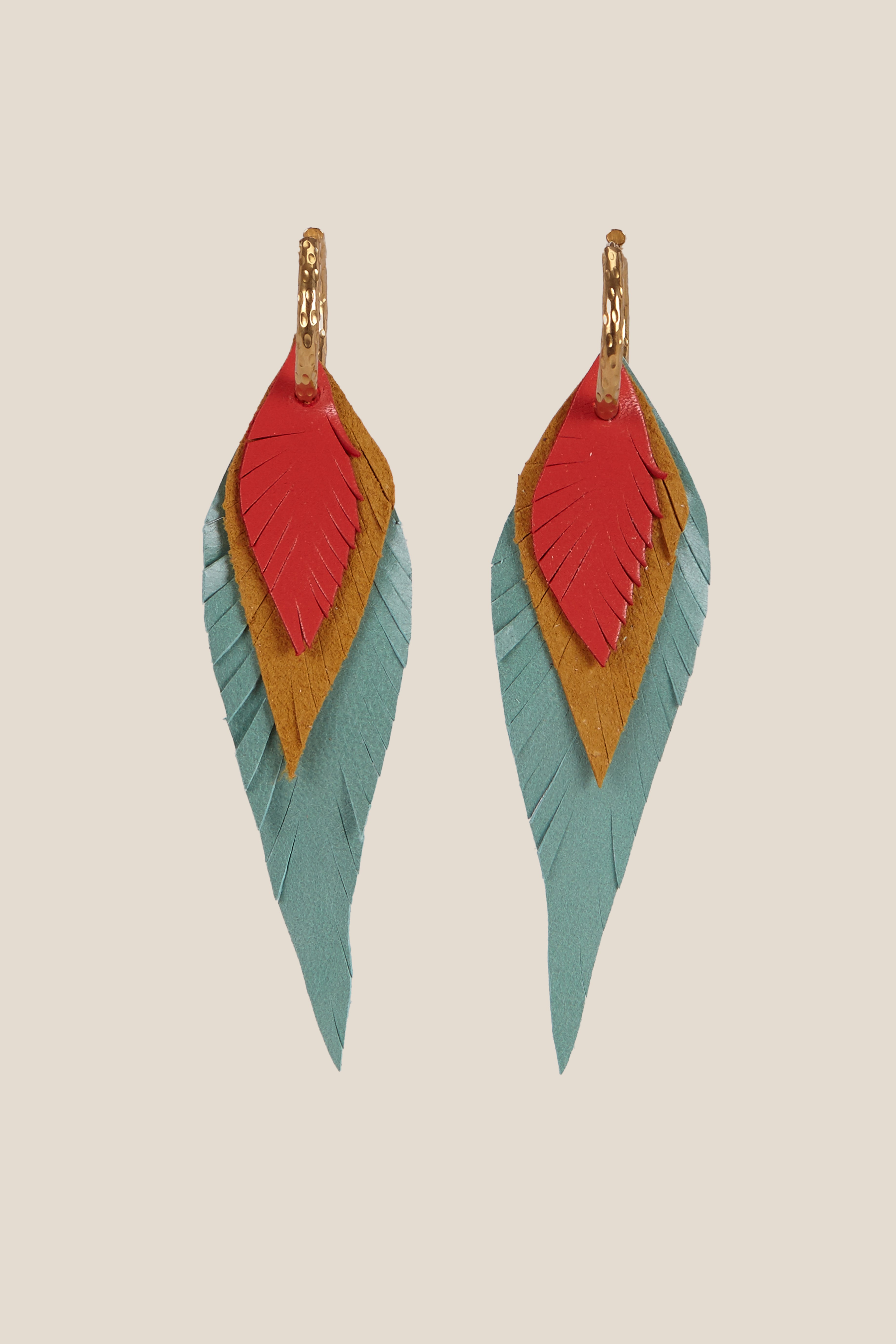 Small Purple Feather Earring