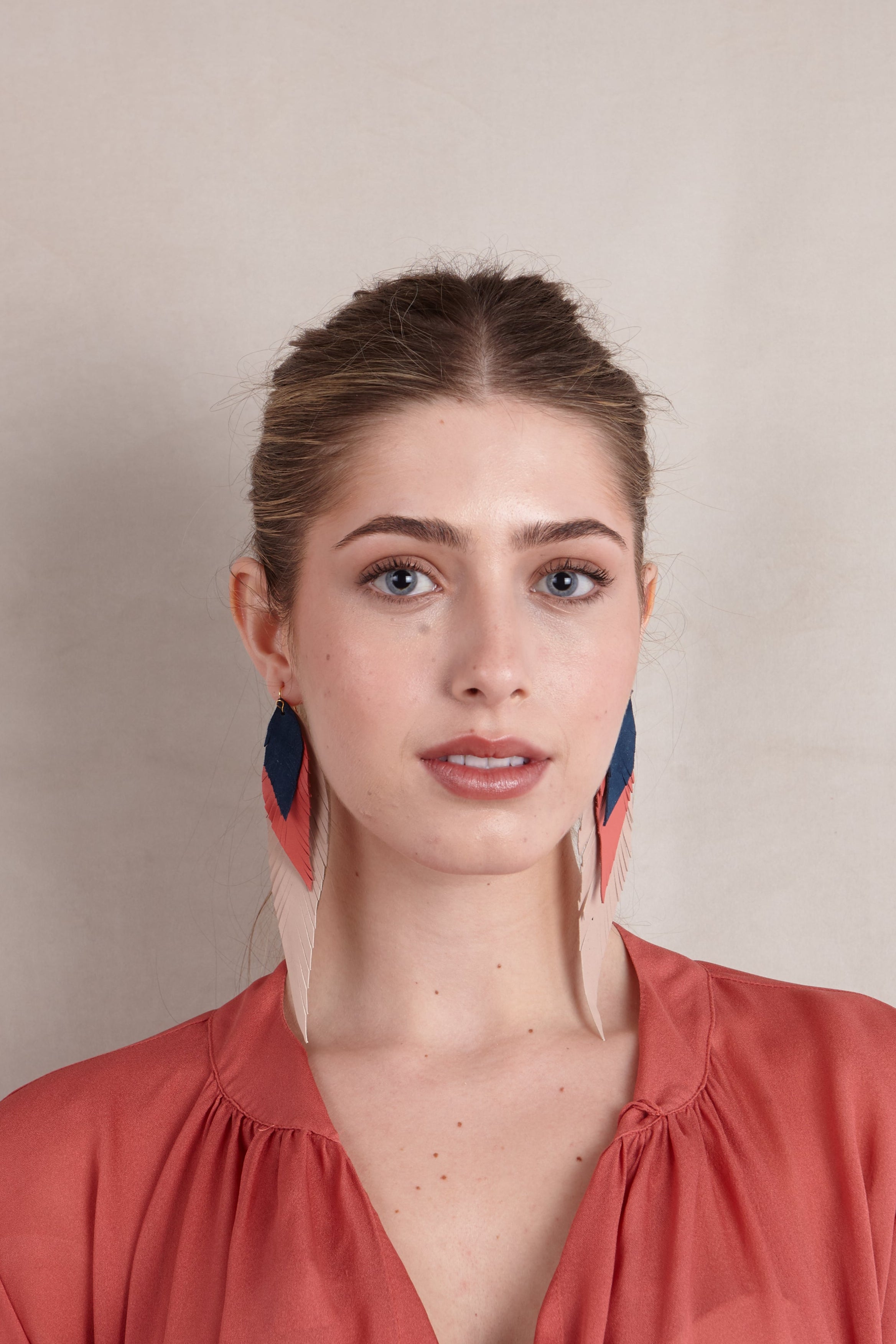 Large Mink Feather Earring