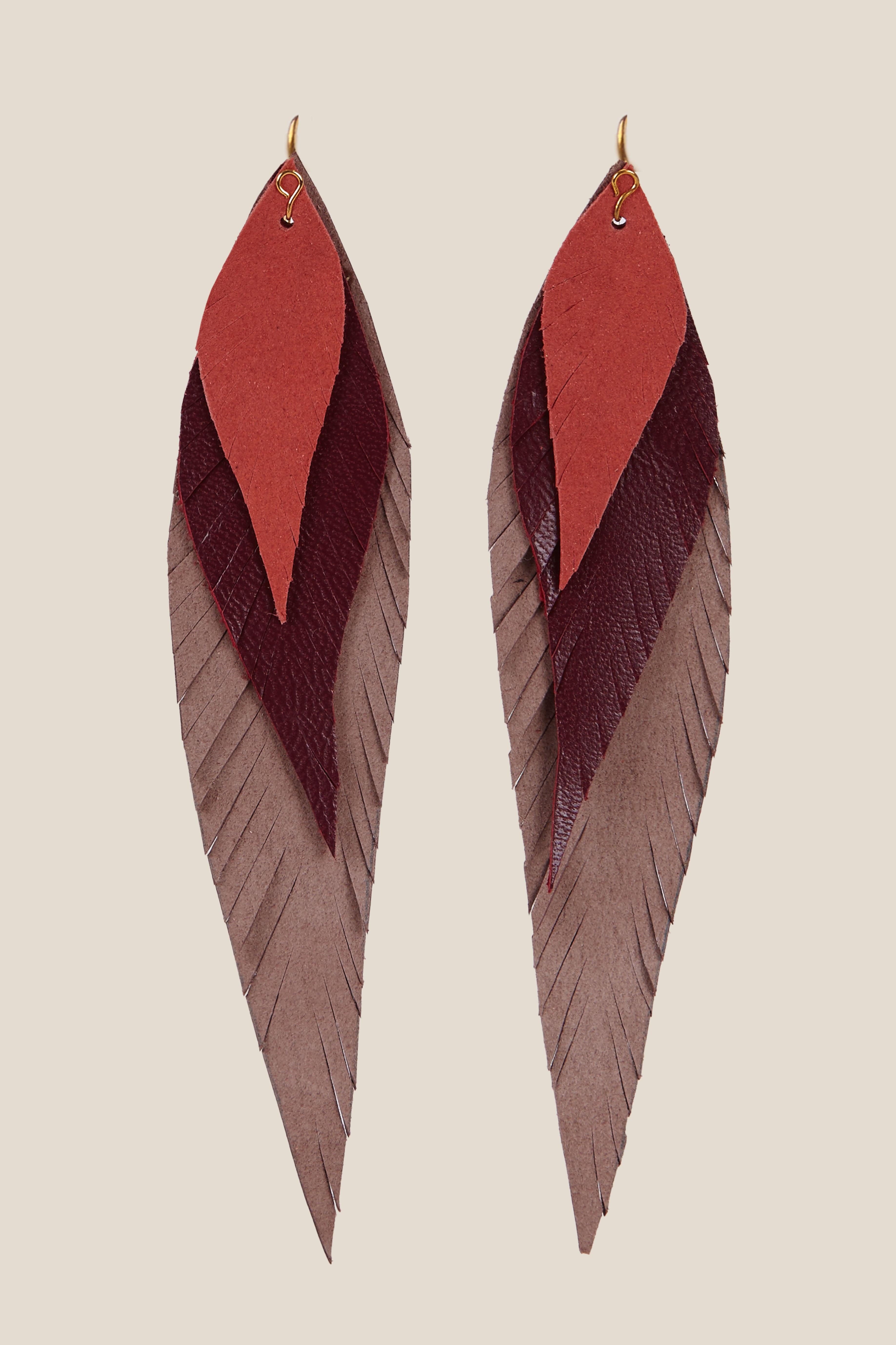 Pendiente Pluma Grande Topo